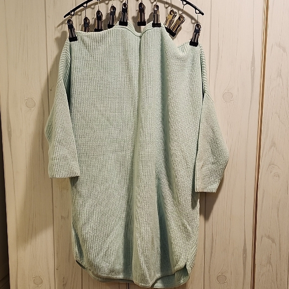 Express Light Green Ribbed Sweater - Picture 8 of 8